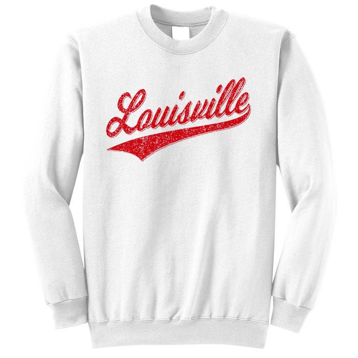 Louisville Kentucky Varsity Script Classic Sports Jersey Sweatshirt