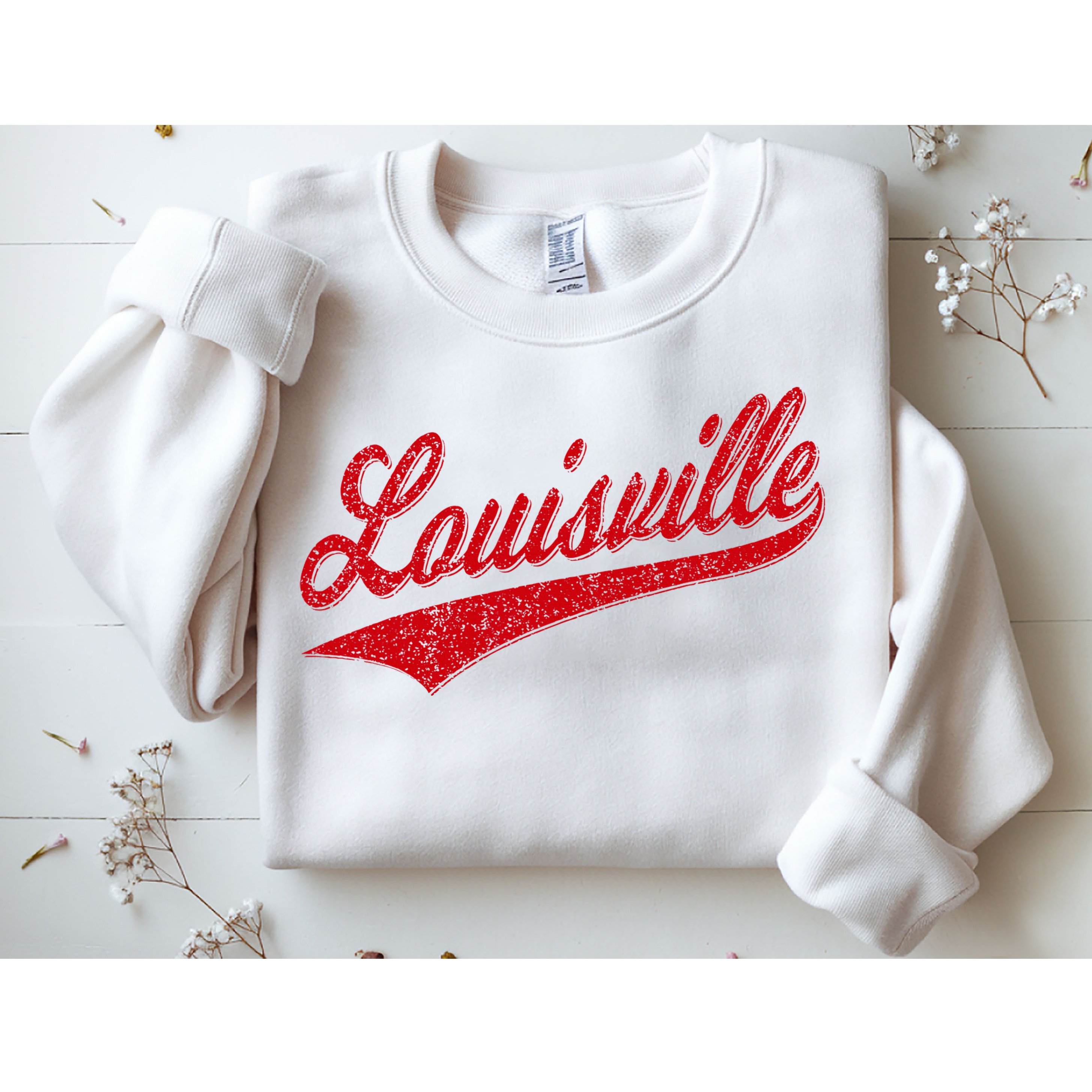 Louisville Kentucky Varsity Script Classic Sports Jersey Sweatshirt