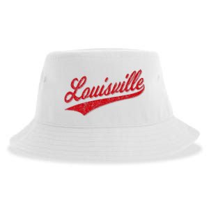 Louisville Kentucky Varsity Script Classic Sports Jersey Sustainable Bucket Hat