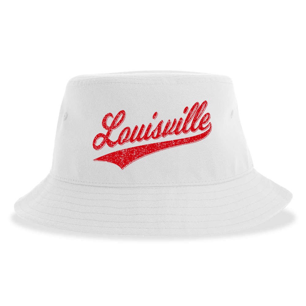 Louisville Kentucky Varsity Script Classic Sports Jersey Sustainable Bucket Hat
