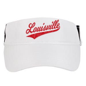 Louisville Kentucky Varsity Script Classic Sports Jersey Adult Drive Performance Visor