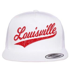 Louisville Kentucky Varsity Script Classic Sports Jersey Flat Bill Trucker Hat