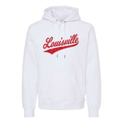 Louisville Kentucky Varsity Script Classic Sports Jersey Premium Hoodie