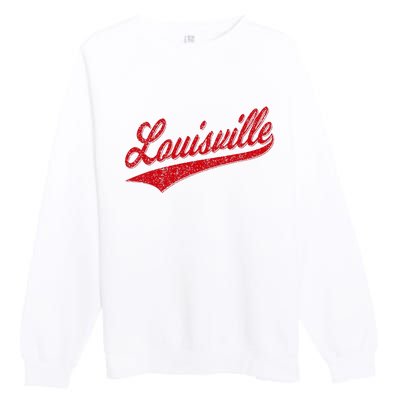 Louisville Kentucky Varsity Script Classic Sports Jersey Premium Crewneck Sweatshirt