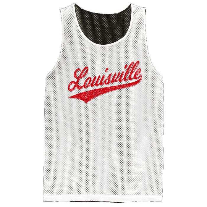 Louisville Kentucky Varsity Script Classic Sports Jersey Mesh Reversible Basketball Jersey Tank