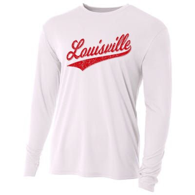 Louisville Kentucky Varsity Script Classic Sports Jersey Cooling Performance Long Sleeve Crew