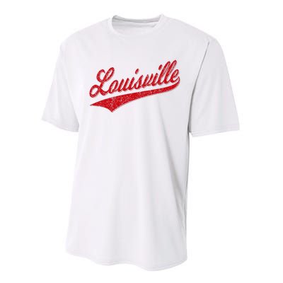 Louisville Kentucky Varsity Script Classic Sports Jersey Performance Sprint T-Shirt