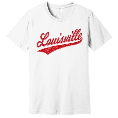 Louisville Kentucky Varsity Script Classic Sports Jersey Premium T-Shirt