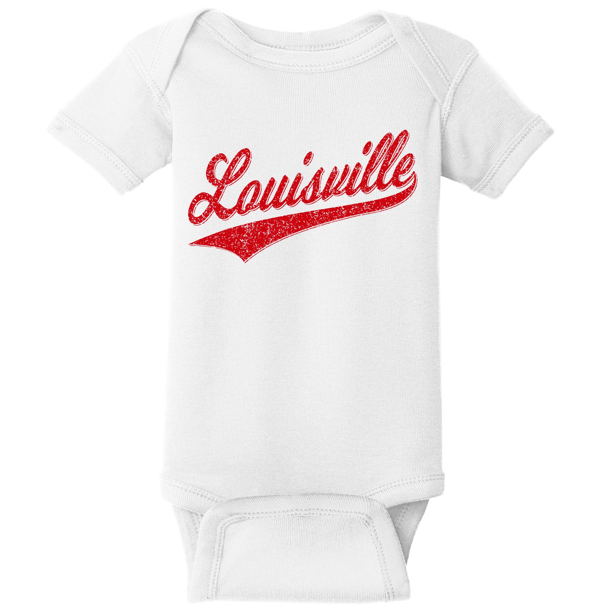 Louisville Kentucky Varsity Script Classic Sports Jersey Baby Bodysuit