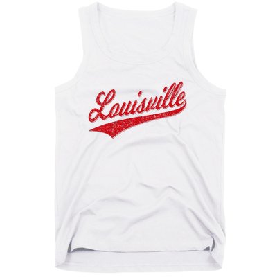 Louisville Kentucky Varsity Script Classic Sports Jersey Tank Top