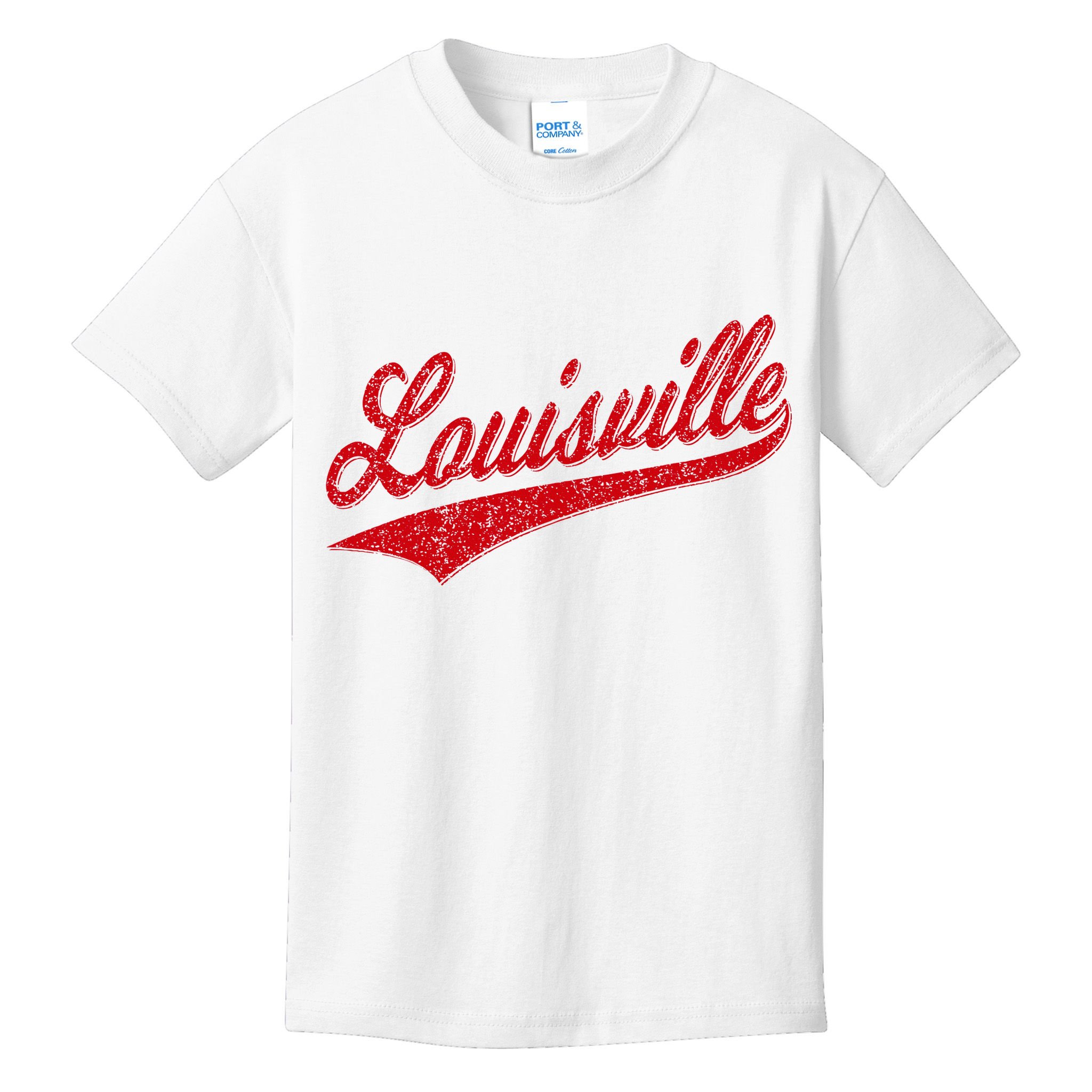 Louisville Kentucky Varsity Script Classic Sports Jersey Kids T-Shirt