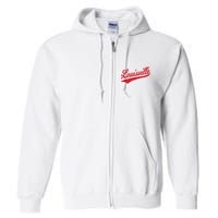 Louisville Kentucky Varsity Script Classic Sports Jersey Full Zip Hoodie