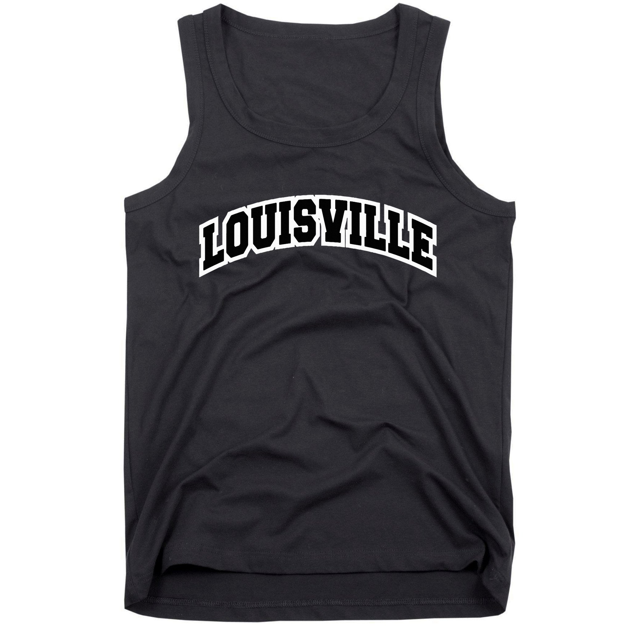 Louisville Kentucky Varsity Style Vintage Red Tank Top