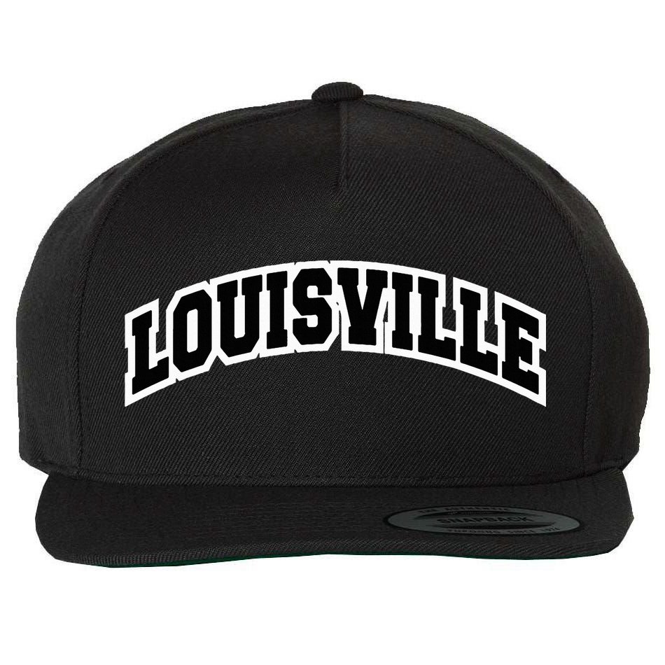 Louisville Kentucky Varsity Style Vintage Red Wool Snapback Cap