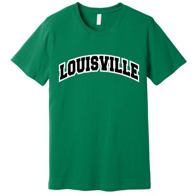 Louisville Kentucky Varsity Style Vintage Red Premium T-Shirt