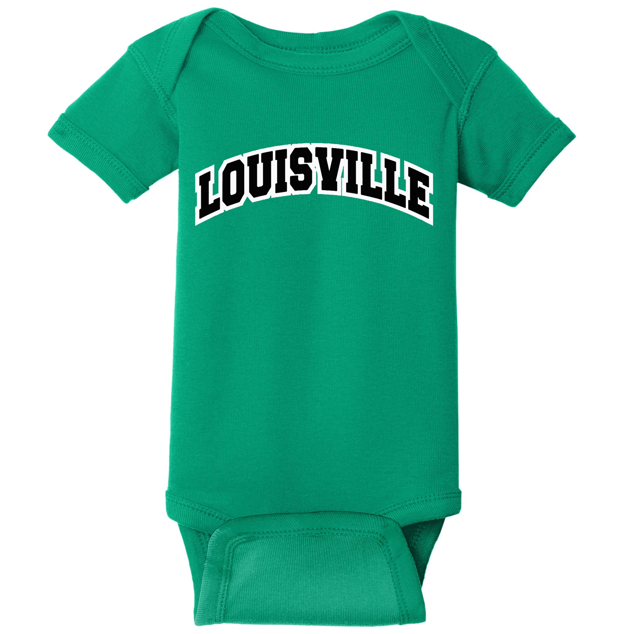 Louisville Kentucky Varsity Style Vintage Red Baby Bodysuit