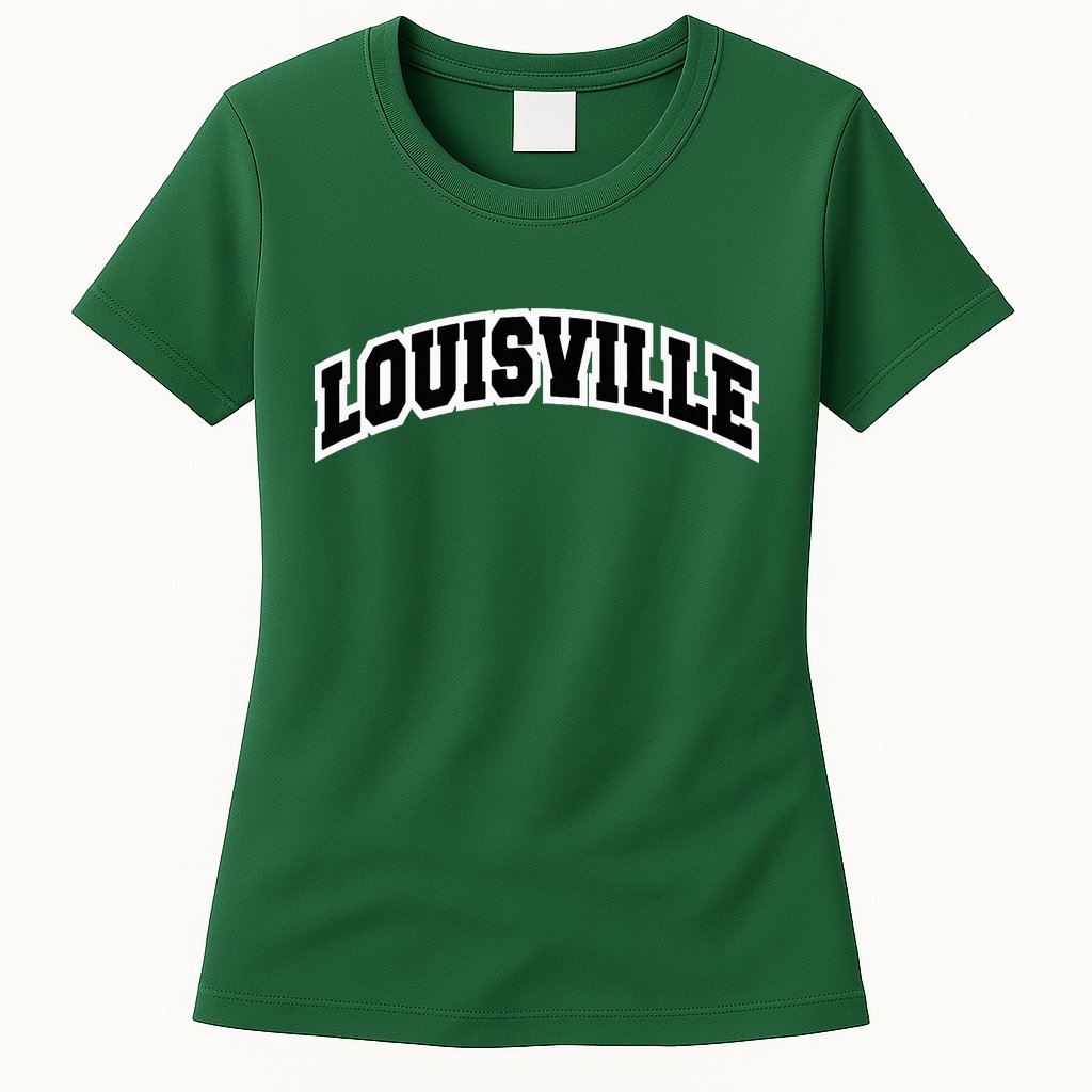 Louisville Kentucky Varsity Style Vintage Red Womens T-Shirt