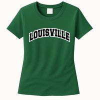 Louisville Kentucky Varsity Style Vintage Red Womens T-Shirt