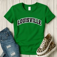 Louisville Kentucky Varsity Style Vintage Red Womens T-Shirt