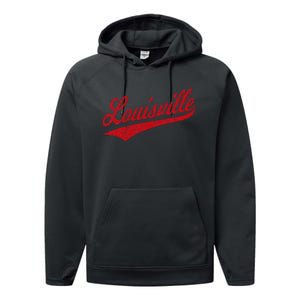 Louisville Kentucky Varsity Script Classic Sports Jersey Performance Fleece Hoodie