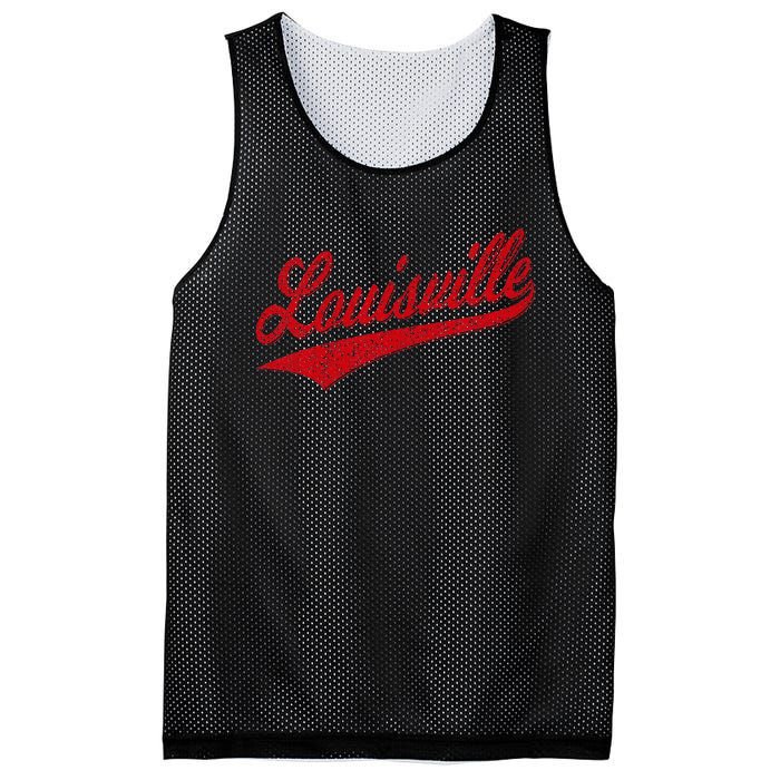 Louisville Kentucky Varsity Script Classic Sports Jersey Mesh Reversible Basketball Jersey Tank