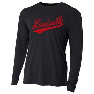 Louisville Kentucky Varsity Script Classic Sports Jersey Cooling Performance Long Sleeve Crew