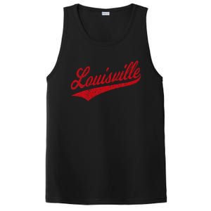 Louisville Kentucky Varsity Script Classic Sports Jersey PosiCharge Competitor Tank