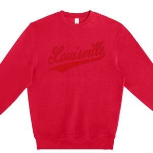 Louisville Kentucky Varsity Script Classic Sports Jersey Premium Crewneck Sweatshirt