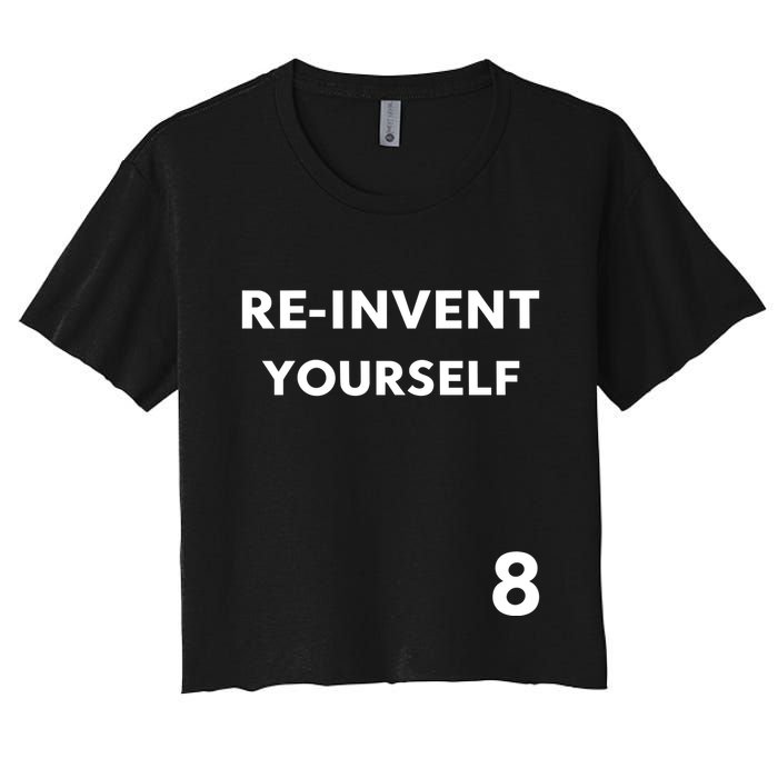 Lil Kim Wearing Reinvent Yourself Women's Crop Top Tee