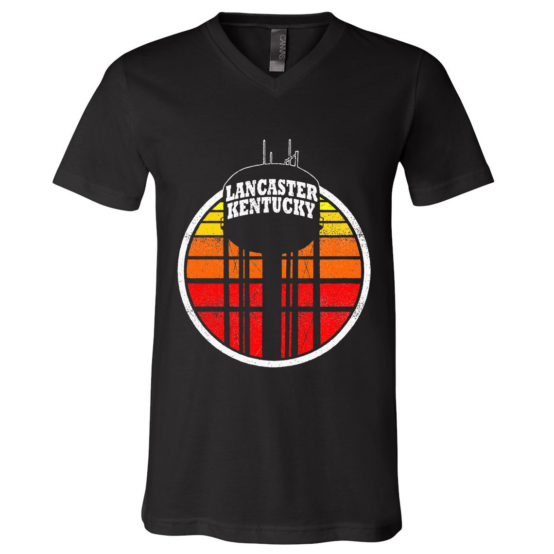 Lancaster Kentucky Water Tower V-Neck T-Shirt