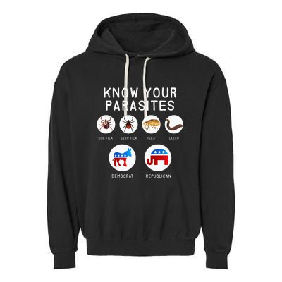 Libertarian Know Your Parasites Garment-Dyed Fleece Hoodie