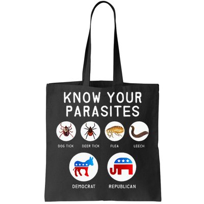 Libertarian Know Your Parasites Tote Bag