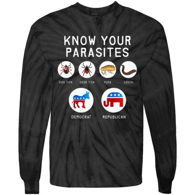 Libertarian Know Your Parasites Tie-Dye Long Sleeve Shirt