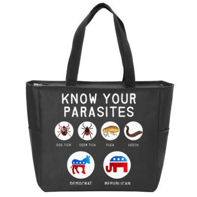 Libertarian Know Your Parasites Zip Tote Bag