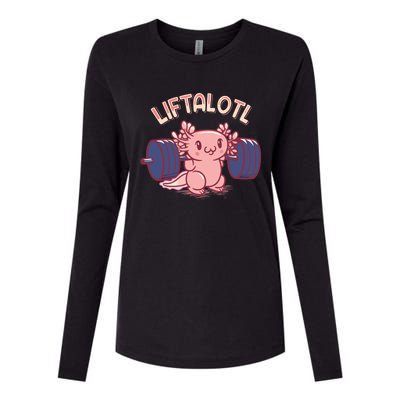 Liftalotl Lifting Axolotl Weightlifting Gym Workout Girl Boy Womens Cotton Relaxed Long Sleeve T-Shirt