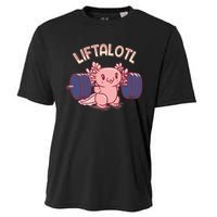 Liftalotl Lifting Axolotl Weightlifting Gym Workout Girl Boy Cooling Performance Crew T-Shirt