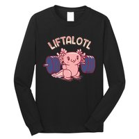 Liftalotl Lifting Axolotl Weightlifting Gym Workout Girl Boy Long Sleeve Shirt