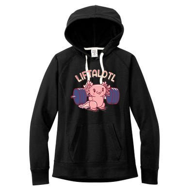 Liftalotl Lifting Axolotl Weightlifting Gym Workout Girl Boy Women's Fleece Hoodie