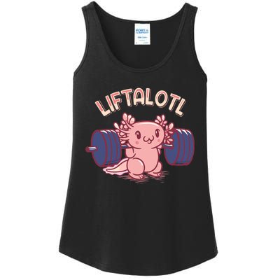 Liftalotl Lifting Axolotl Weightlifting Gym Workout Girl Boy Ladies Essential Tank