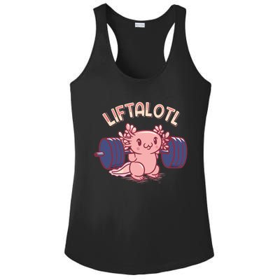 Liftalotl Lifting Axolotl Weightlifting Gym Workout Girl Boy Ladies PosiCharge Competitor Racerback Tank