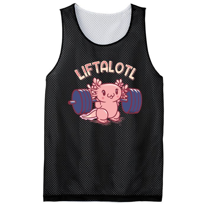 Liftalotl Lifting Axolotl Weightlifting Gym Workout Girl Boy Mesh Reversible Basketball Jersey Tank