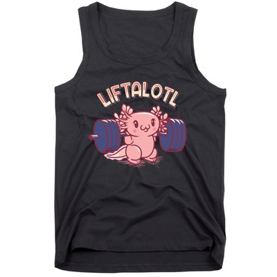 Liftalotl Lifting Axolotl Weightlifting Gym Workout Girl Boy Tank Top