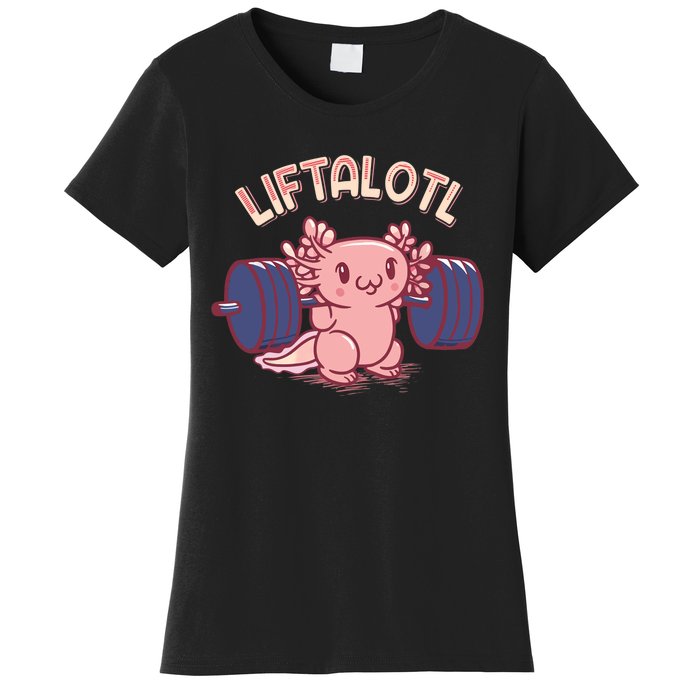 Liftalotl Lifting Axolotl Weightlifting Gym Workout Girl Boy Women's T-Shirt