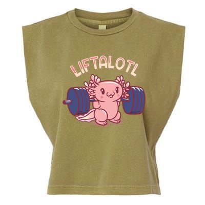 Liftalotl Lifting Axolotl Weightlifting Gym Workout Girl Boy Garment-Dyed Women's Muscle Tee