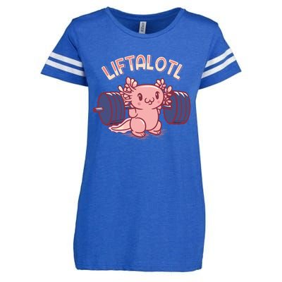 Liftalotl Lifting Axolotl Weightlifting Gym Workout Girl Boy Enza Ladies Jersey Football T-Shirt