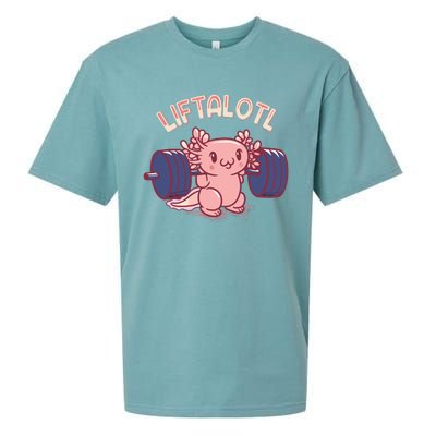 Liftalotl Lifting Axolotl Weightlifting Gym Workout Girl Boy Sueded Cloud Jersey T-Shirt