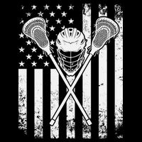 Lacrosse Player Gift LAX American Flag 16 in Basic Backpack