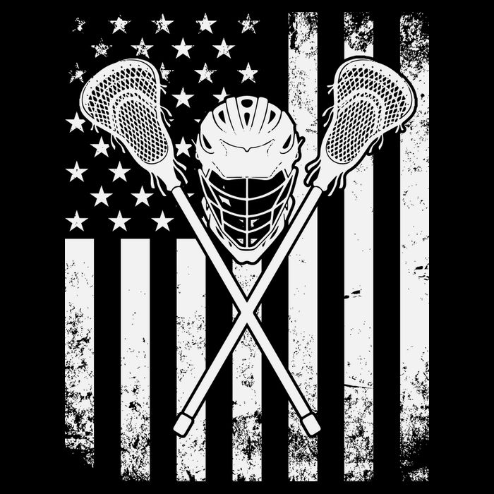 Lacrosse Player Gift LAX American Flag 16 in Basic Backpack