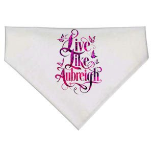 Live Like Aubreigh Dreamy Inspirational Butterfly USA-Made Doggie Bandana