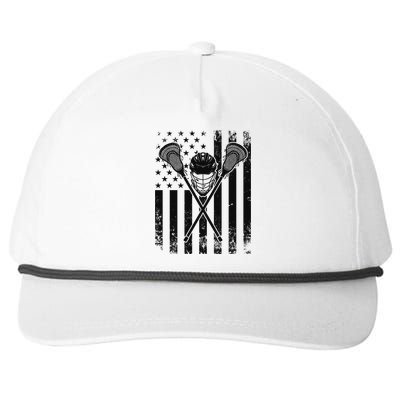 Lacrosse LAX American Flag Snapback Five-Panel Rope Hat